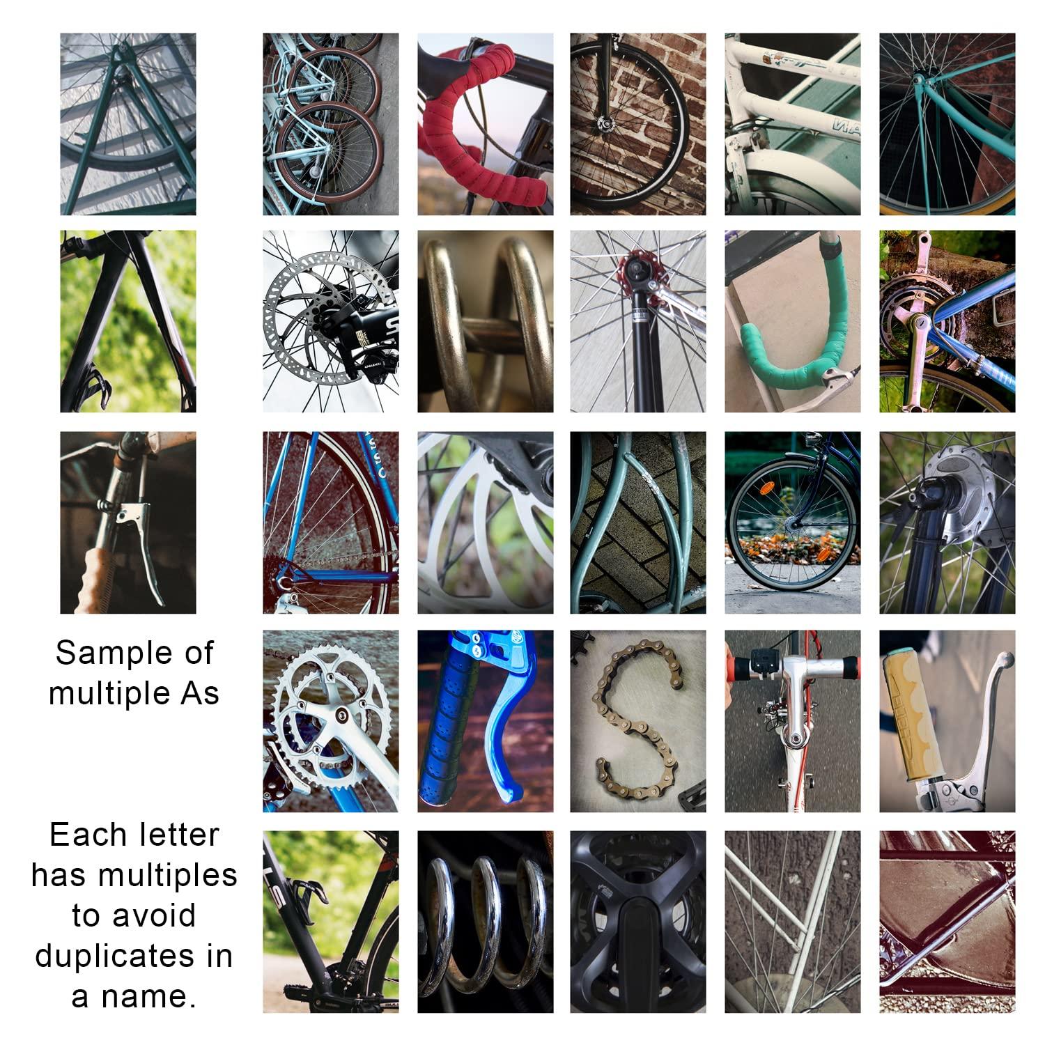 Personal-Prints Personal-Prints BICYCLE Personalized Cyclist Name Art Dcor Gift | Customized Unique Bike Name Art Present (16\"x32\" Float Framed Canvas)