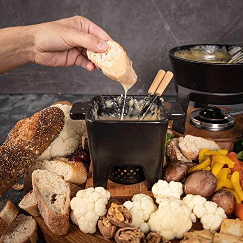 BOSKA Boska Tealight Tapas Fondue Set - Best for Cheese or Chocolate - Microwave Safe Ceramic Hot Pot Chocolate Fountain Snack - Wedding Registry Items Small Kitchen Appliances - 440 mL Pro Collection