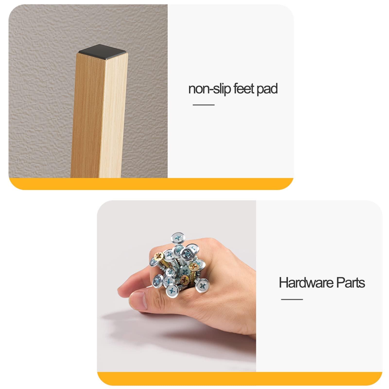 XJHOME Solid Wood Stool Wooden Small Foot Step Stools Wood Step Stool, Portable Rectangle Bed Stool, Small Step Ladder for Kitchen Bathroom, Foot Rest Stools Under Desk, Strong and Durable for Adults and El