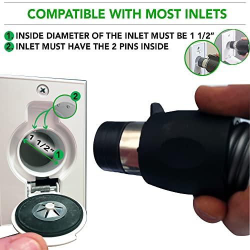 OVO OVO Plus Central Vacuum Deluxe, 35ft ON/Off Low-Voltage Hose, 12 Premium Floor Brush, Cleaning Tools and Easy Storage Accessories, for Hard Surfaces, Kit A 35\', Black