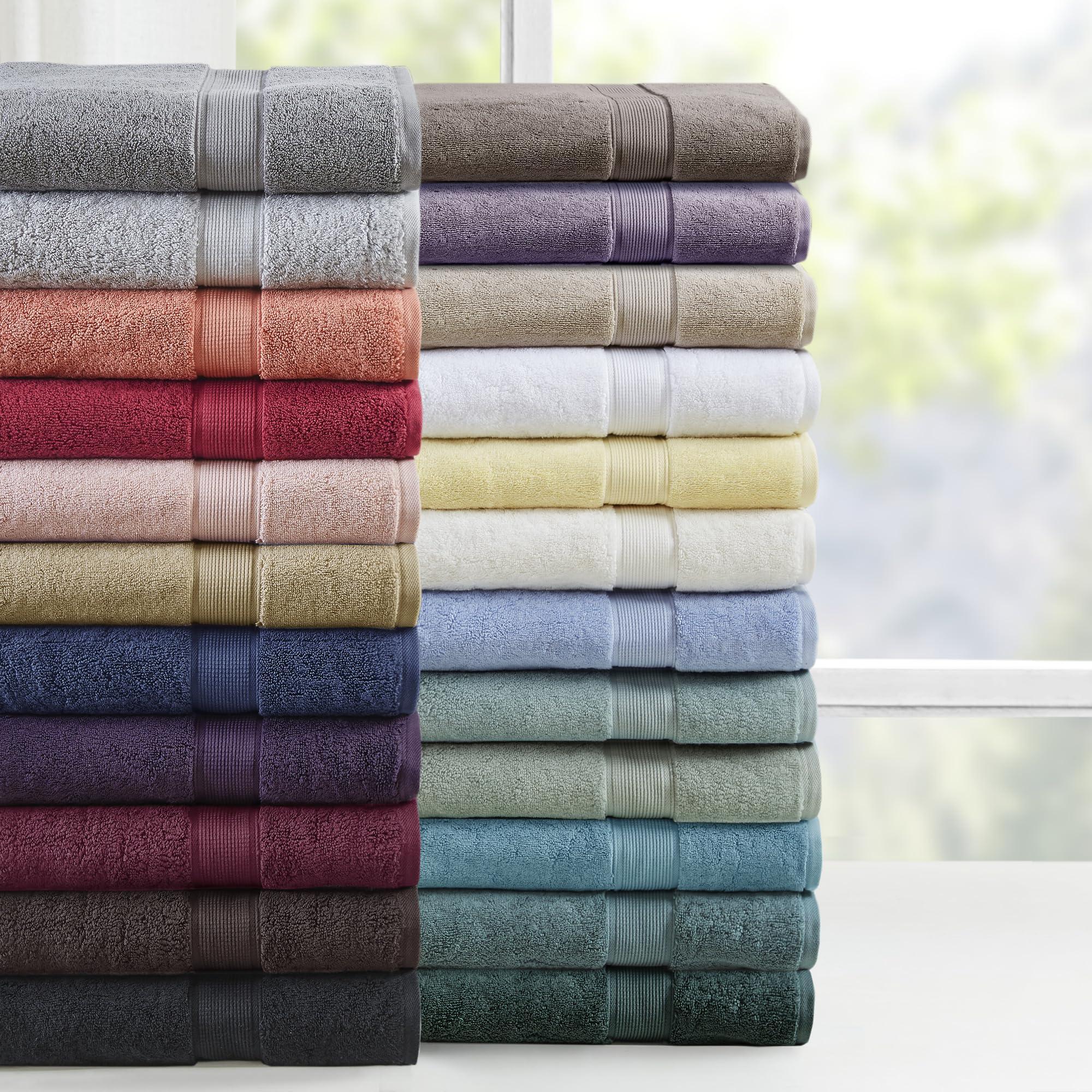 MADISON PARK SIGNATURE Madison Park Signature 800GSM 100% Cotton Luxury Turkish Bathroom Towels ,Oversized Linen Cotton Bath Towel Set , 8-Piece Include 2 Bath Towels, 2 Hand Towels & 4 Wash Towels , Aqua