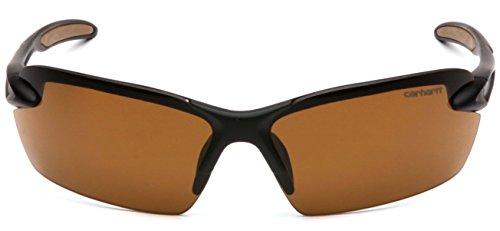 Carhartt Carhartt Spokane Lightweight Half-Frame Safety Glasses, Black Frame, Sandstone Bronze Lens