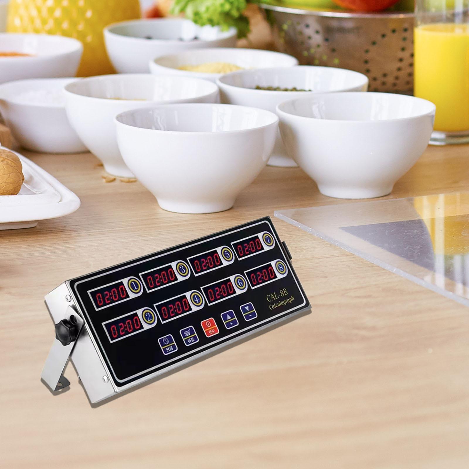 Generic Generic Advanced 8-Channel Kitchen Timer with Clear LCD Display, 30cmx4cmx11cm, Black