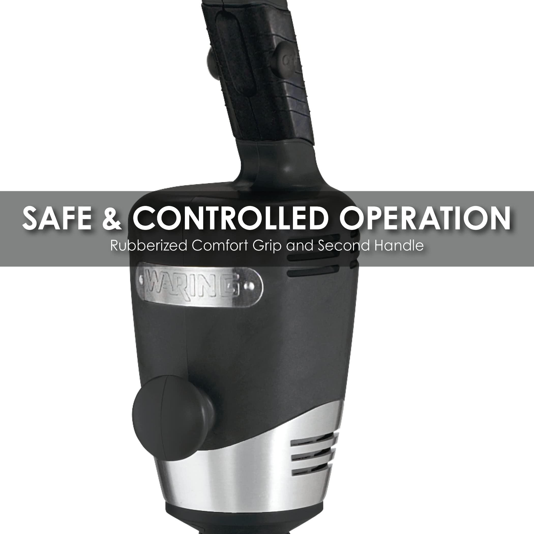 Waring Commercial Waring Commerical WSB50 Big Stix Heavy Duty Immersion Blender, 12\" Removable Shaft, 1 HP/700 Watt Variable Speed Motor, 120V, 5-15 Phase Plug,Black/Silver