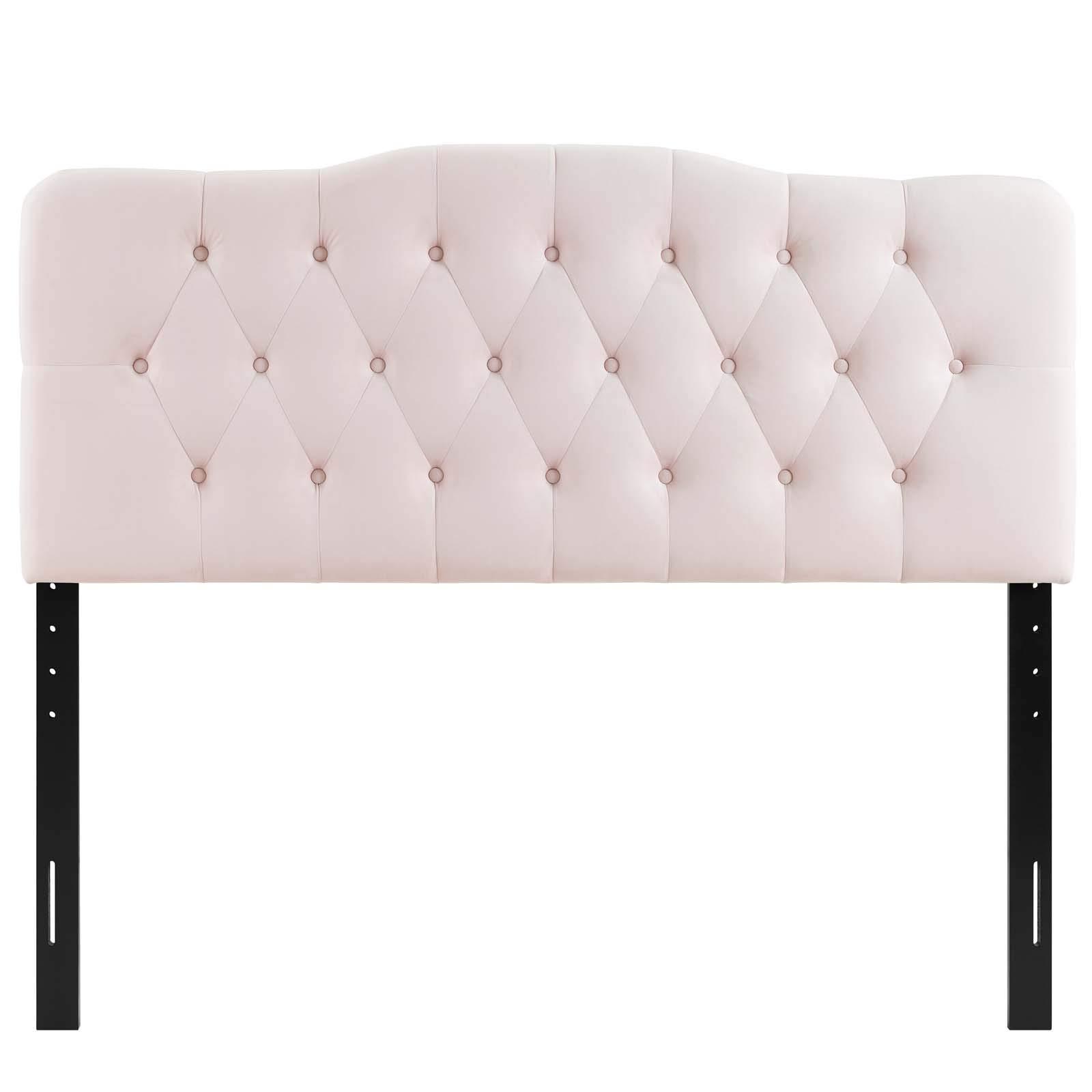 Modway Modway Annabel Diamond Tufted Performance Velvet Full Headboard in Pink