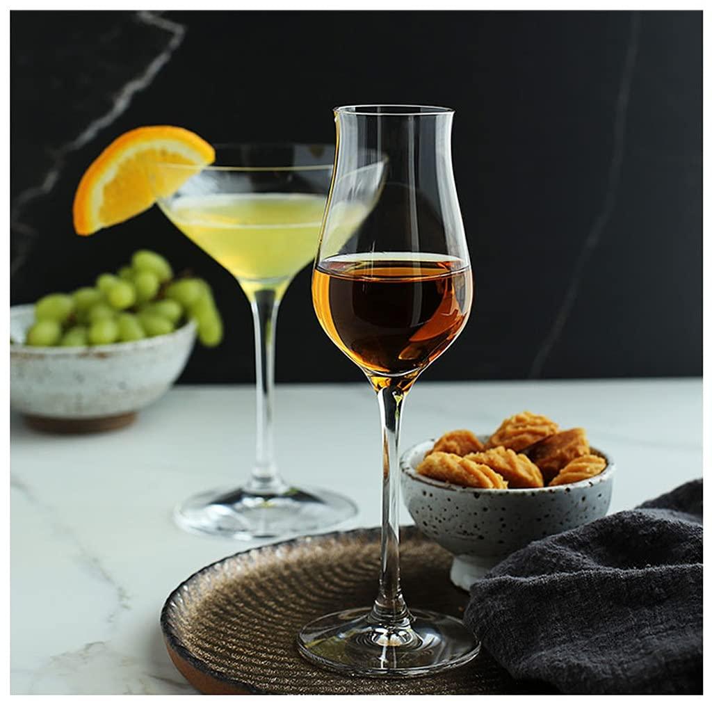 GLigeT Champagne Flutes Crystal Glass Wine Glass White Wine Glass Small Fragrant Ice Wine Glass Cocktail Glass Tulip-shaped Juice Champagne Lead-free Bar Glass Champagne Glasses