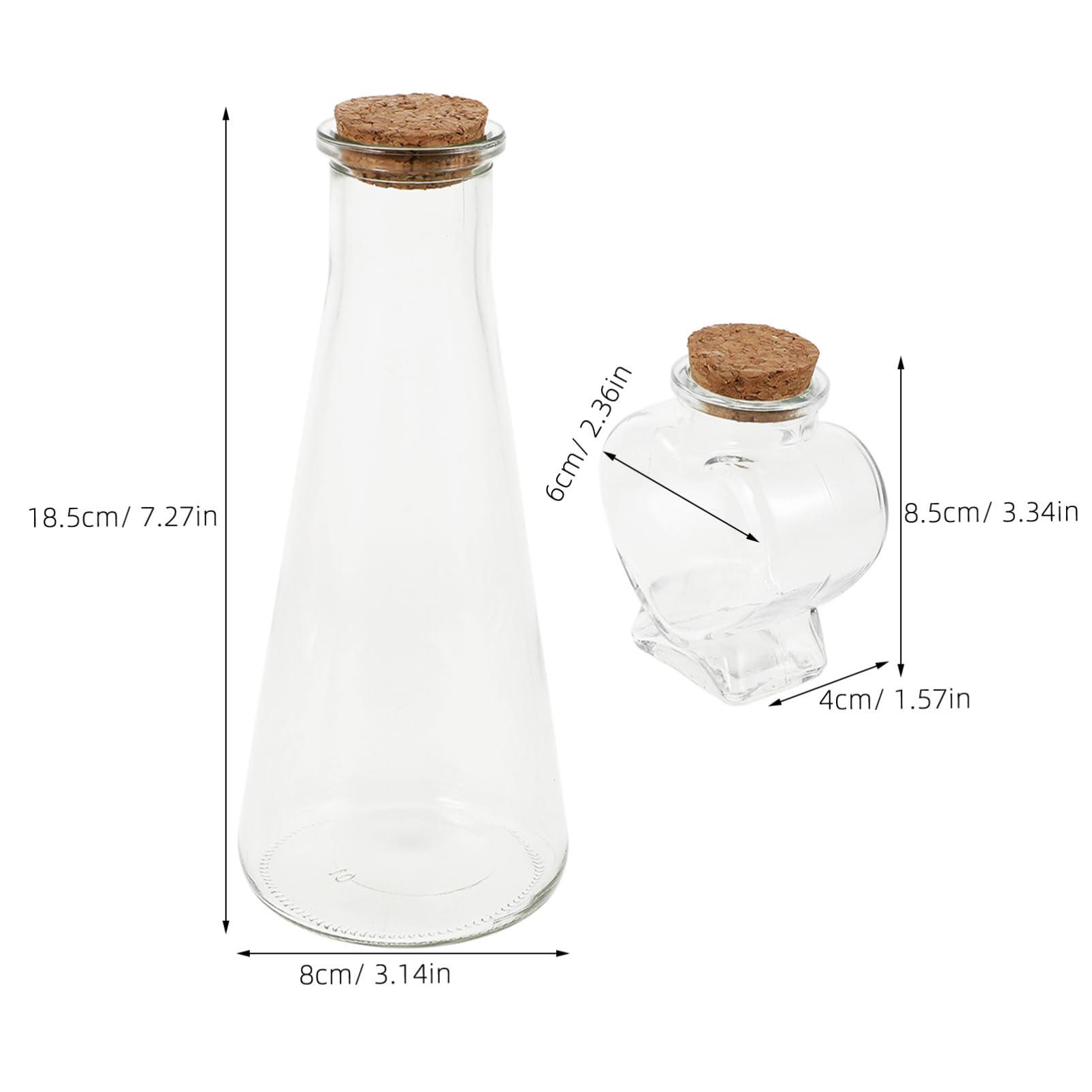 ABOOFAN ABOOFAN Unity Sand Ceremony Set, 3pcs Wedding Sand Ceremony Kit Heart Tower Shaped Vase Glass Drift Bottle Jar Diy Wish Bottle Wedding Engagement Ceremony Party Decor