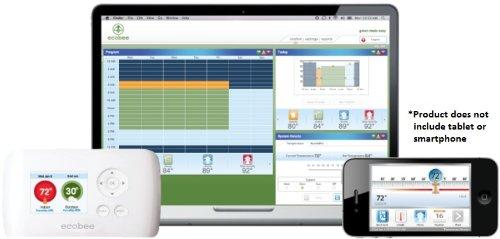 Ecobee ecobee EB-EMSSi-01 2 Heat 2 Cool Energy Management System Busness/Commercial Thermostat, Full Color NON-Touch Screen, Internet Enabled
