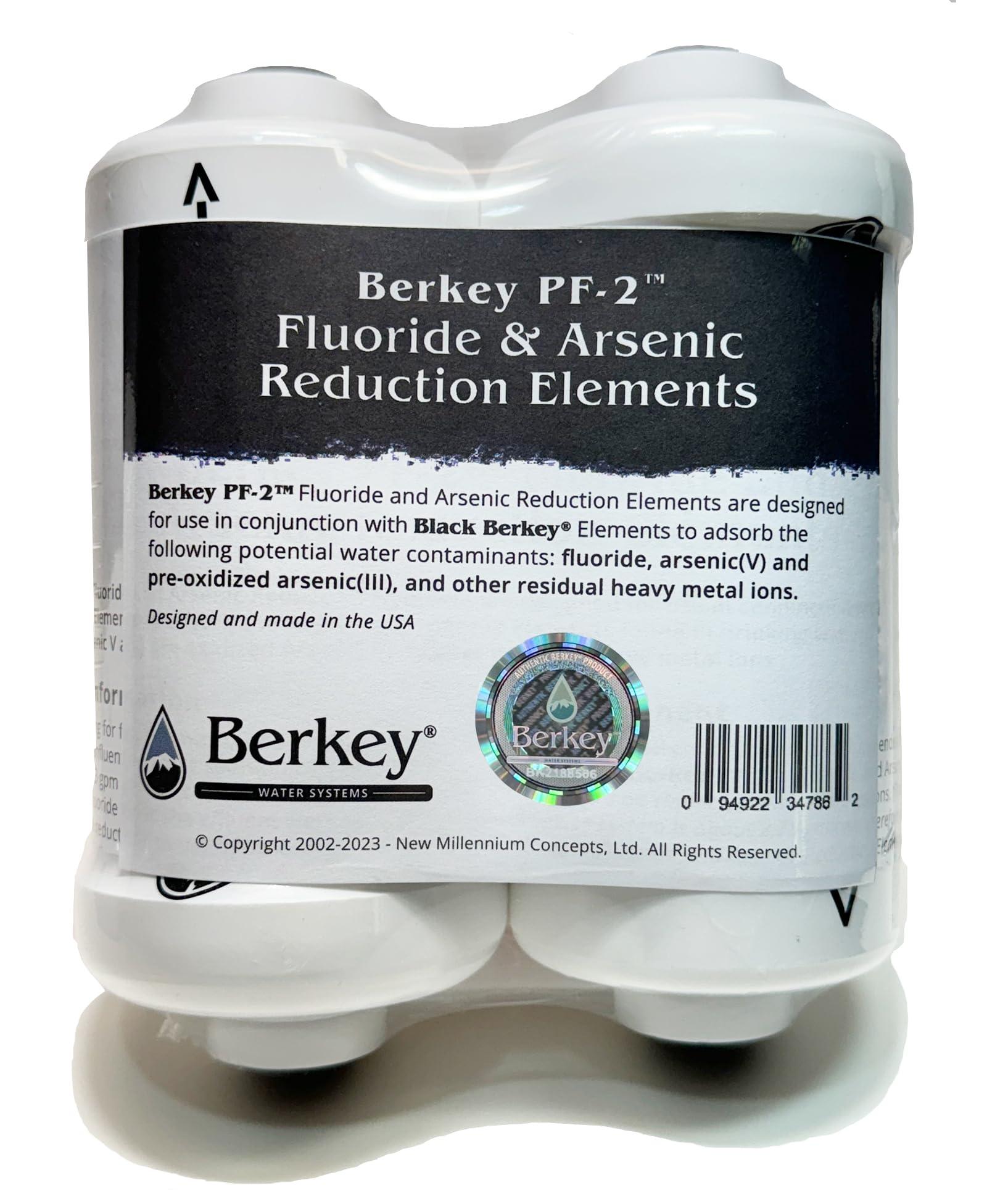 Berkey Set of 2 Berkey Authentic Black Berkey Elements (BB9-2) and 2 Berkey PF-2 Fluoride and Arsenic Reduction Elements - Combo Pack