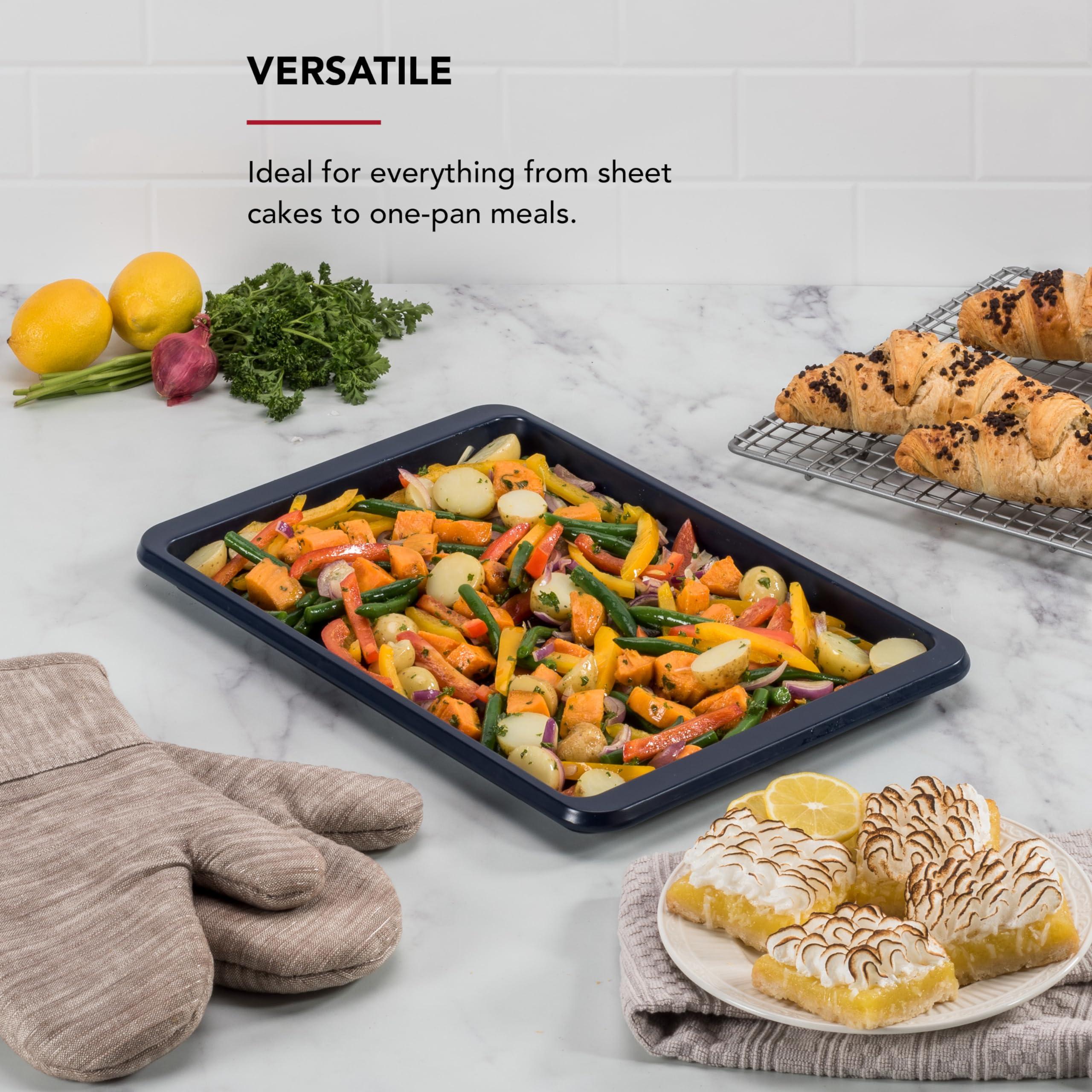 KitchenAid KitchenAid 10x15in Nonstick Aluminized Steel Baking Sheet, Ink Blue