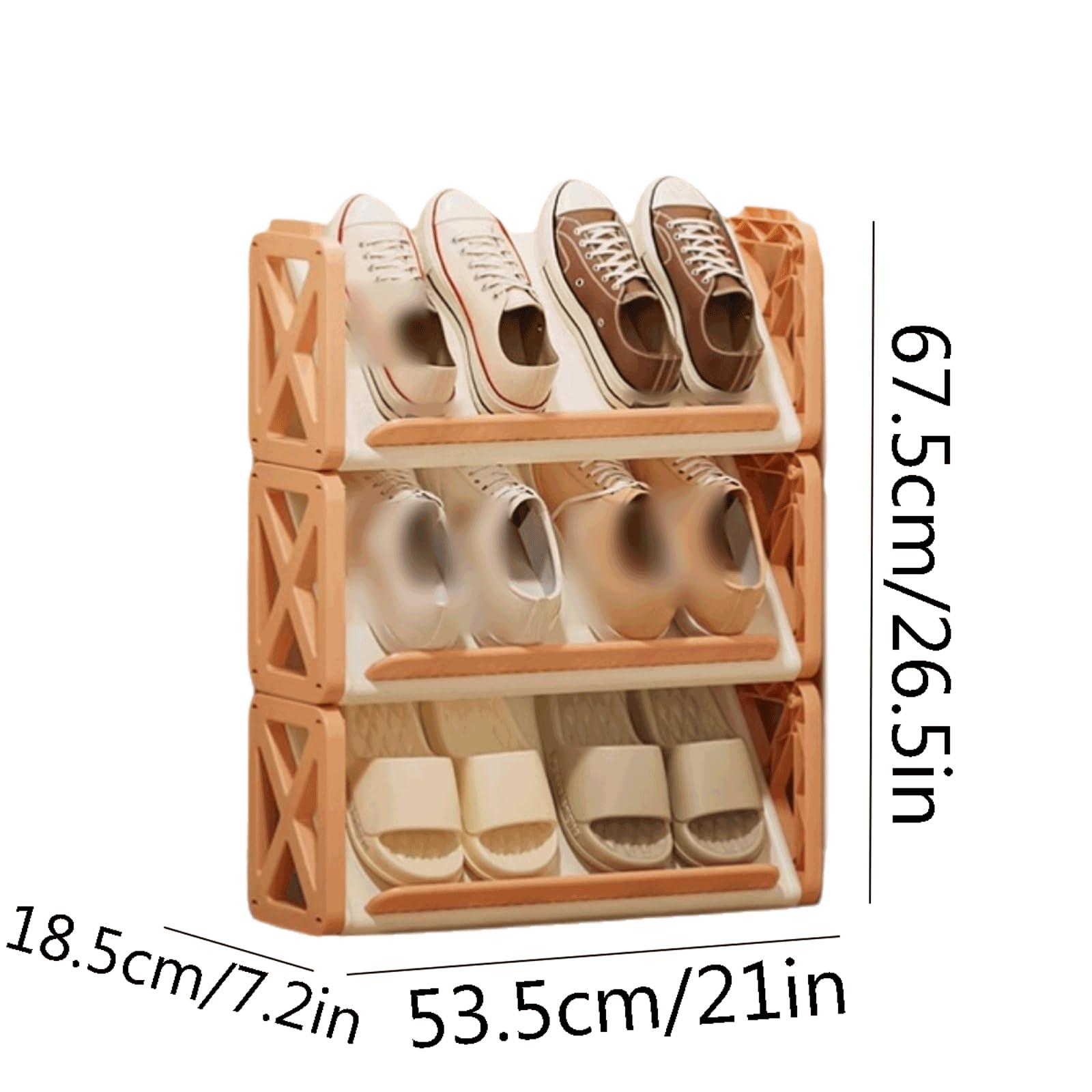 PEKJI PEKJI Plastic Shoe Rack Removable Shoe Shelf Versatile Shoe Stand Narrow Shoe Holder Floor Standing Shoe Storage Organizer