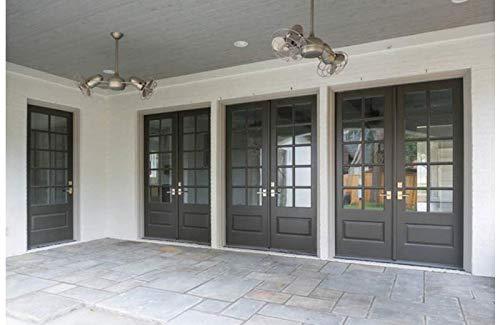 Matthews Fan Company Matthews DG-TB-MTL Dagny Indoor/Outdoor Damp Locations 39\" Dual Motor 360 Rotational Fan with Remote Control, Metal Fan with Cage, Textured Bronze