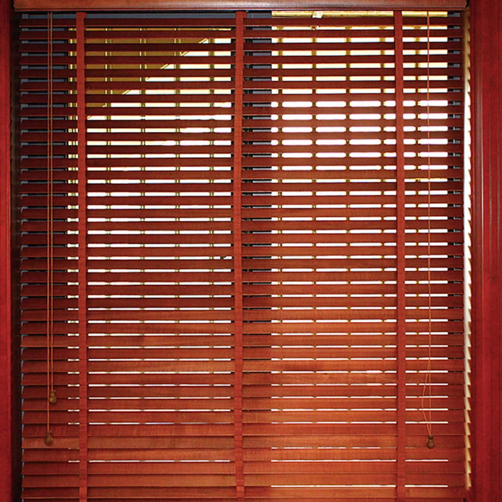 Jolan Wooden Blinds for Windows,Semi-Shading Blinds,Dark Oak,Indoor/Outdoor,Real Wood Blinds,Easy to Install.,60x100cm/23.5x39in