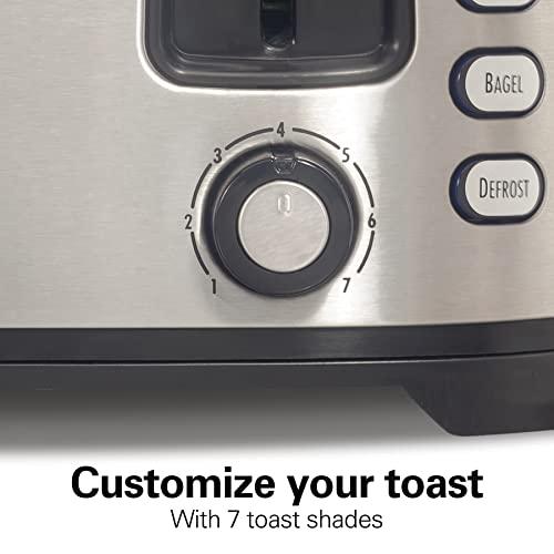 Hamilton Beach Hamilton Beach Extra Wide Slot Toaster with Defrost and Bagel Functions Shade Selector, Toast Boost, Auto-Shutoff and Cancel Button, 4 Slices, Black