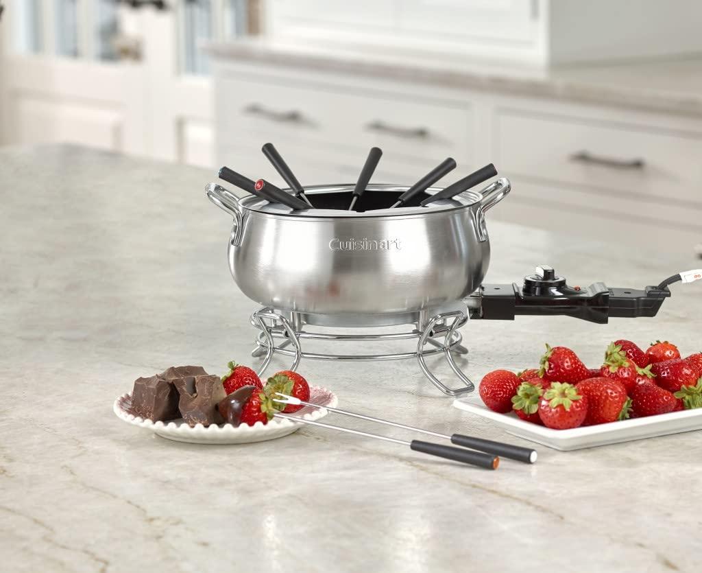 Cuisinart Cuisinart Fondue Pot, 3 Quart, For Chocolate, Cheese, Broth, Oil, Stainless Steel, CFO-3SSP1