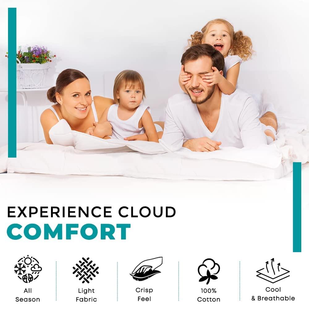 FEATHER & STITCH NEW YORK Feather & Stitch Softest 100% Cotton Sheets, 300 Thread Count Percale Weave Bedding, 16\" Deep Pocket, Cooling Sheets, Breathable Bed Set, Hotel Premium Quality (Twin, Aqua Paisley)