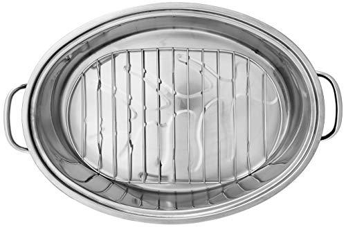 Fox Run Fox Run Oval Roaster Set, Stainless Steel, 10-Quart