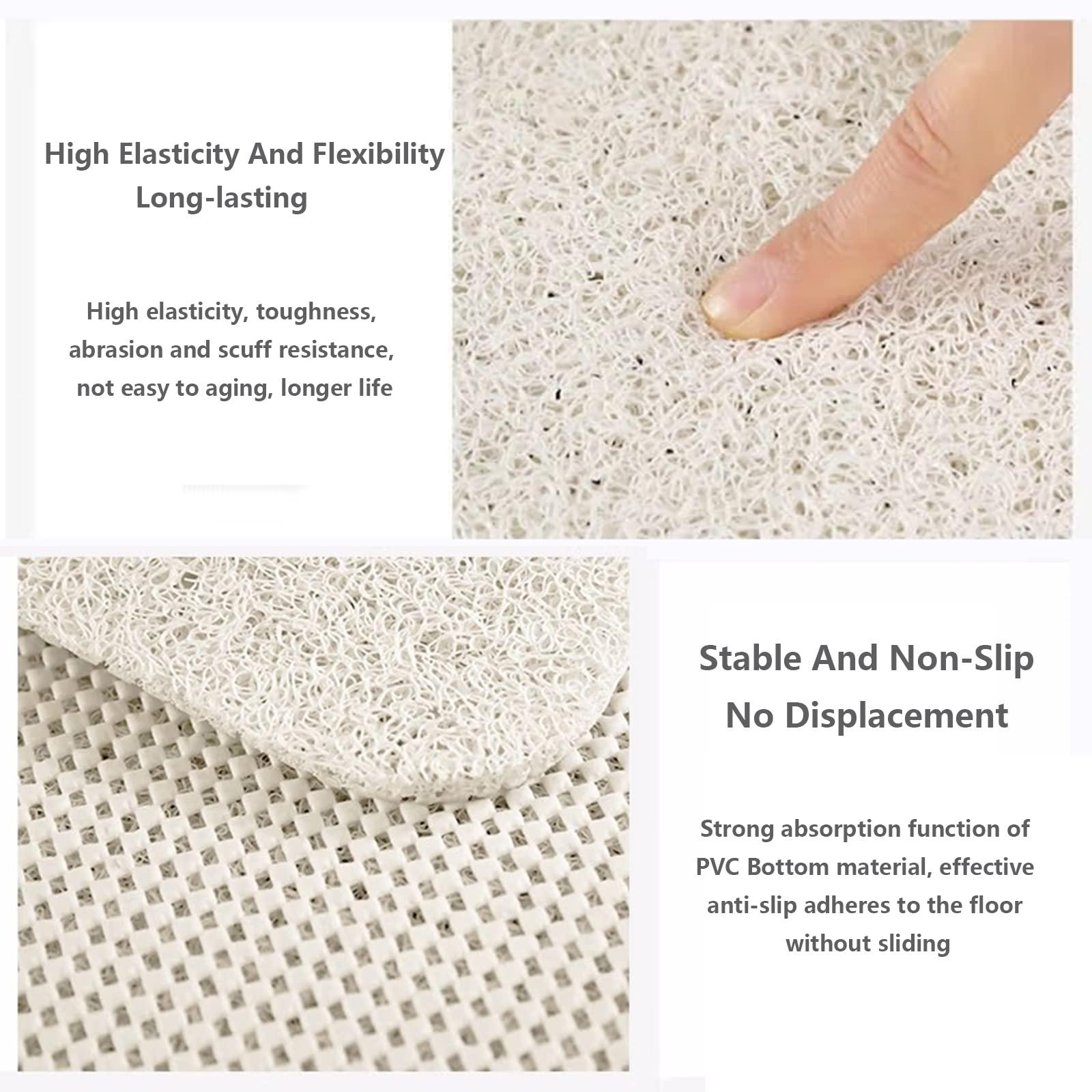 ZerHoc Bathtub mat non slip, curved shower mat,Corner Shower Mat, Curved Bath Mats for Shower, Non-Slip Shower Mats for Inside Shower, Loofah Quadrant Bath Mats with Drain, Washable Sector Bath Mat for Bathr