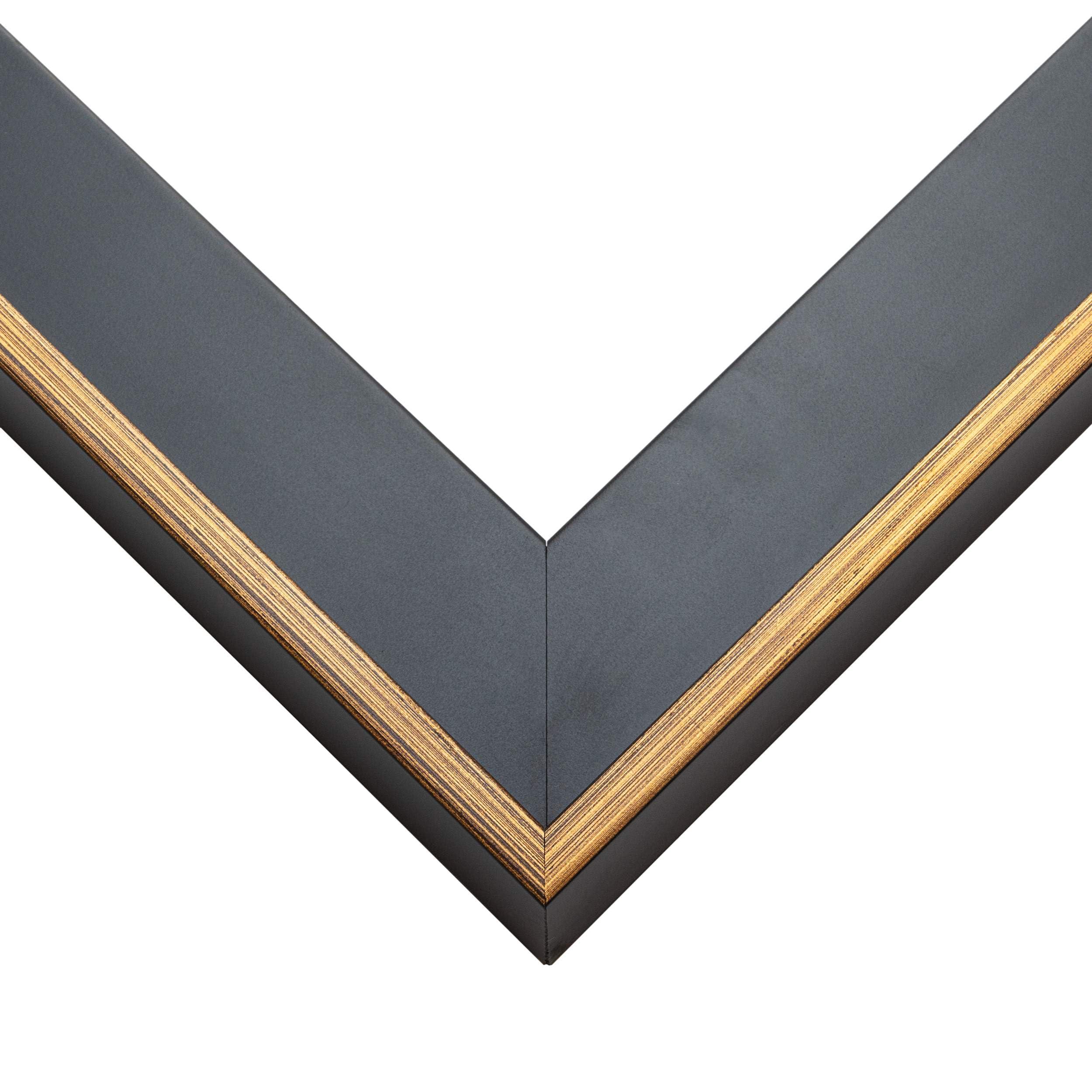 CustomPictureFrames.com CustomPictureFrames.com 26x40 Canvas Frame Gold Solid Wood Floater Frame Width 1 Inches | Interior Frame Depth 1 Inches | Oro Contemporary Canvas Frame Complete with Canvas & Hanging Hardware