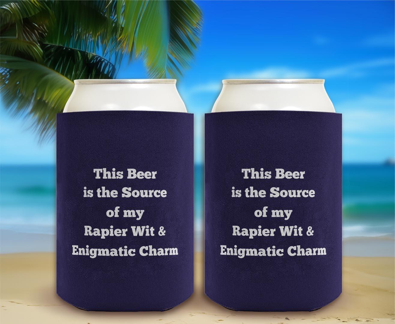 Personalized Gifts Unique Gifts Your Text Here Custom Coolies 48-pack Customized Can Coolie Drink Coolers Coolies Navy