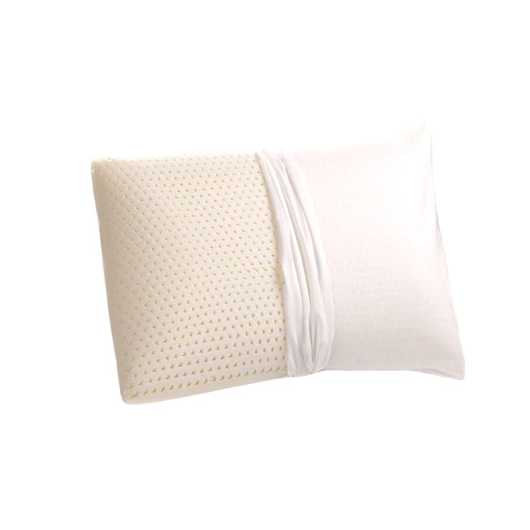ORGANIC TEXTILES ORGANIC TEXTILES Talalay Natural Latex Pillow GOTS Certified Organic Cotton Cover (Queen Size, Plush)