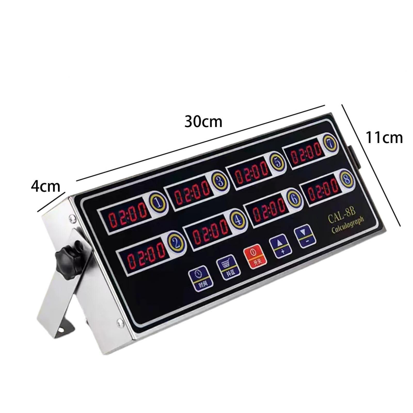 Generic Generic Advanced 8-Channel Kitchen Timer with Clear LCD Display, 30cmx4cmx11cm, Black