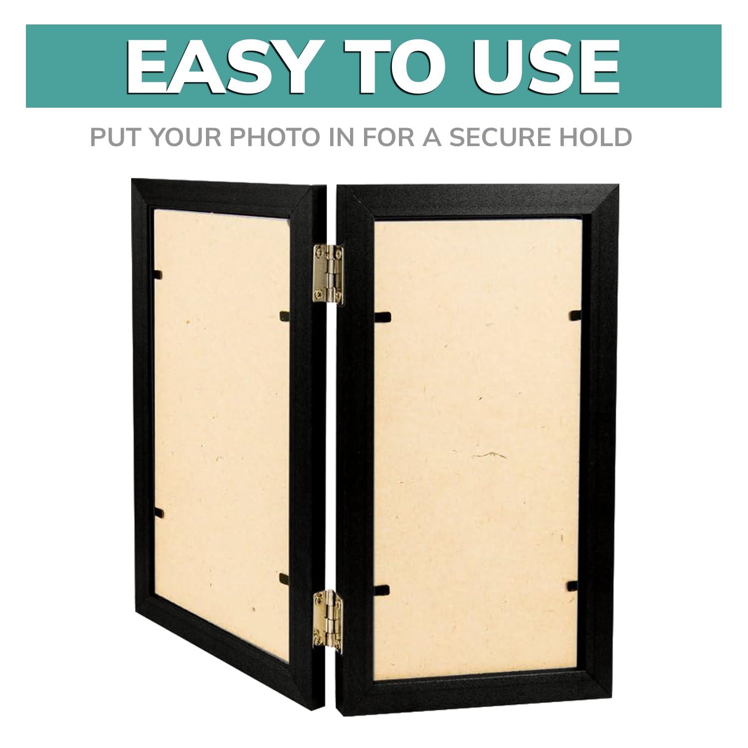 pbf PHOTO BOOTH FRAMES pbf PHOTO BOOTH FRAMES Double Picture Frame with Mat to Display two (2) 2x6 Photos | 2 x 6 Photo Strip Frame | Photo Booth Strip Frame | Picture Frame for Photo Booth Strip (Black, 1-Pack)