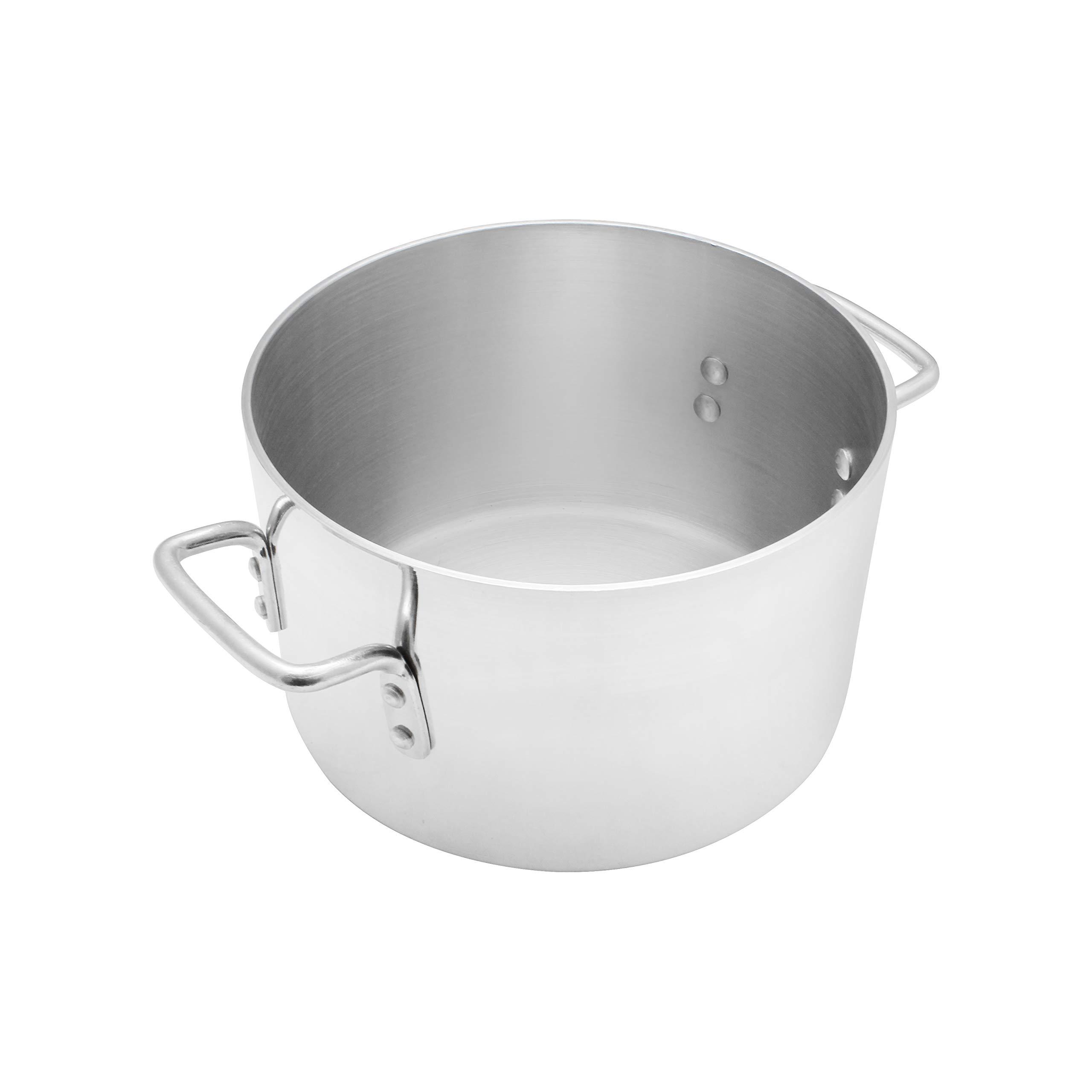 Thunder Group Thunder Group ALSKSU040 Sauce Pot, 40 qt, 18-1/4\" dia. x 10-1/8\"H, 2\" handle, aluminum, mirror-finished, dishwasher safe, standard Electric, Gas Cooktop, Halogen Ready, NSF