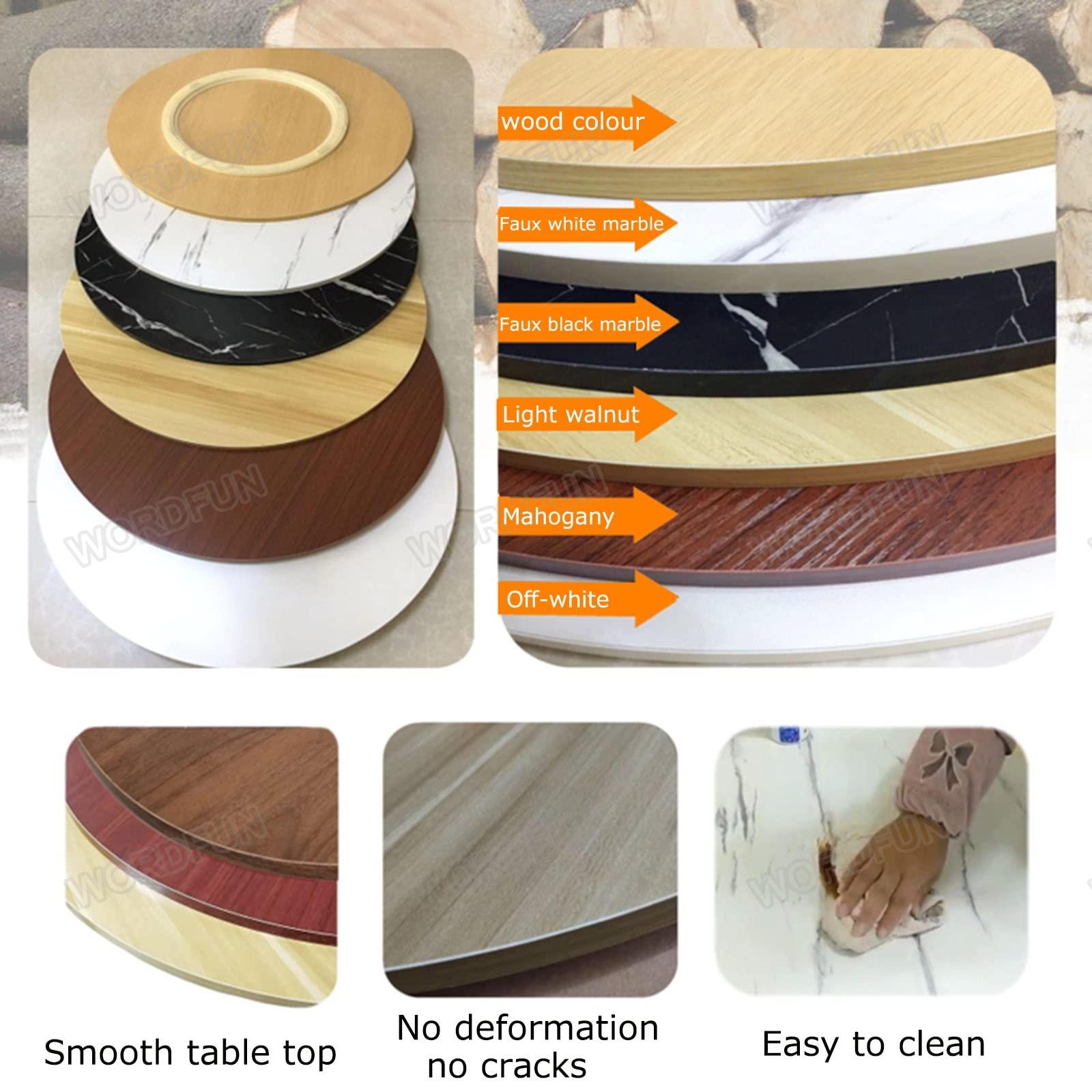 WORDFUN 60/70/80cm Lazy Susan Turntable, Wood Dining Table Turntable, Rotating Serving Tray, Round Table Service Tray, Tabletop Organizer, 360 Rotating Board, Easy To Share Food ( Color : F , Size : 70cm-28i