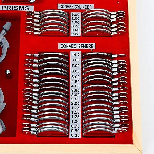 WUPYI WUPYI 104pcs Optometry Box Trial Lens Case Set,Eye Protection Accessories Optical Trial Lens Set Metal Rim + 1 Pc Trial Frame+Aluminium Case