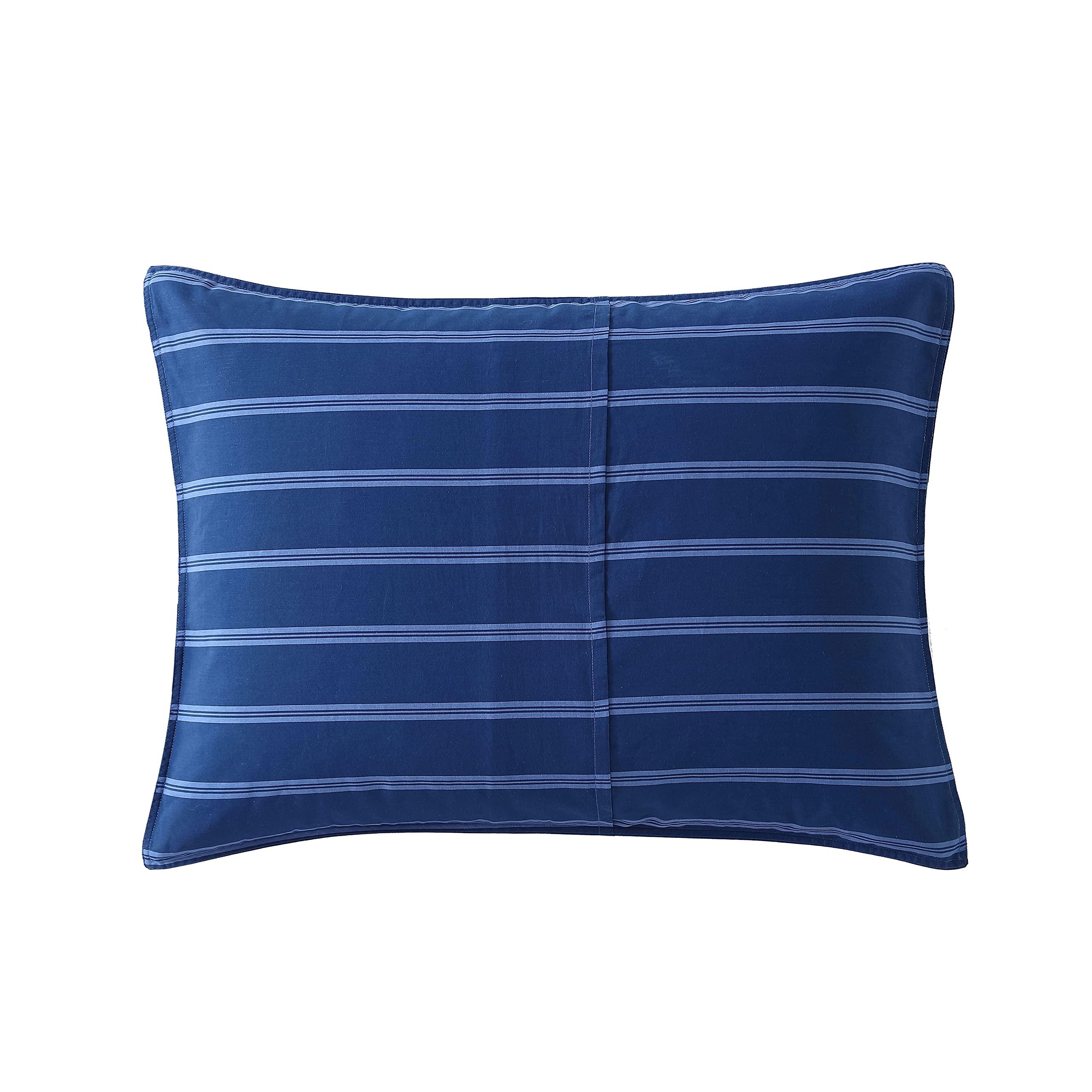 Nautica Nautica- Queen Comforter Set, Cotton Reversible Bedding Set, All Season Designer Home Dcor (Lakeview Blue, Queen)