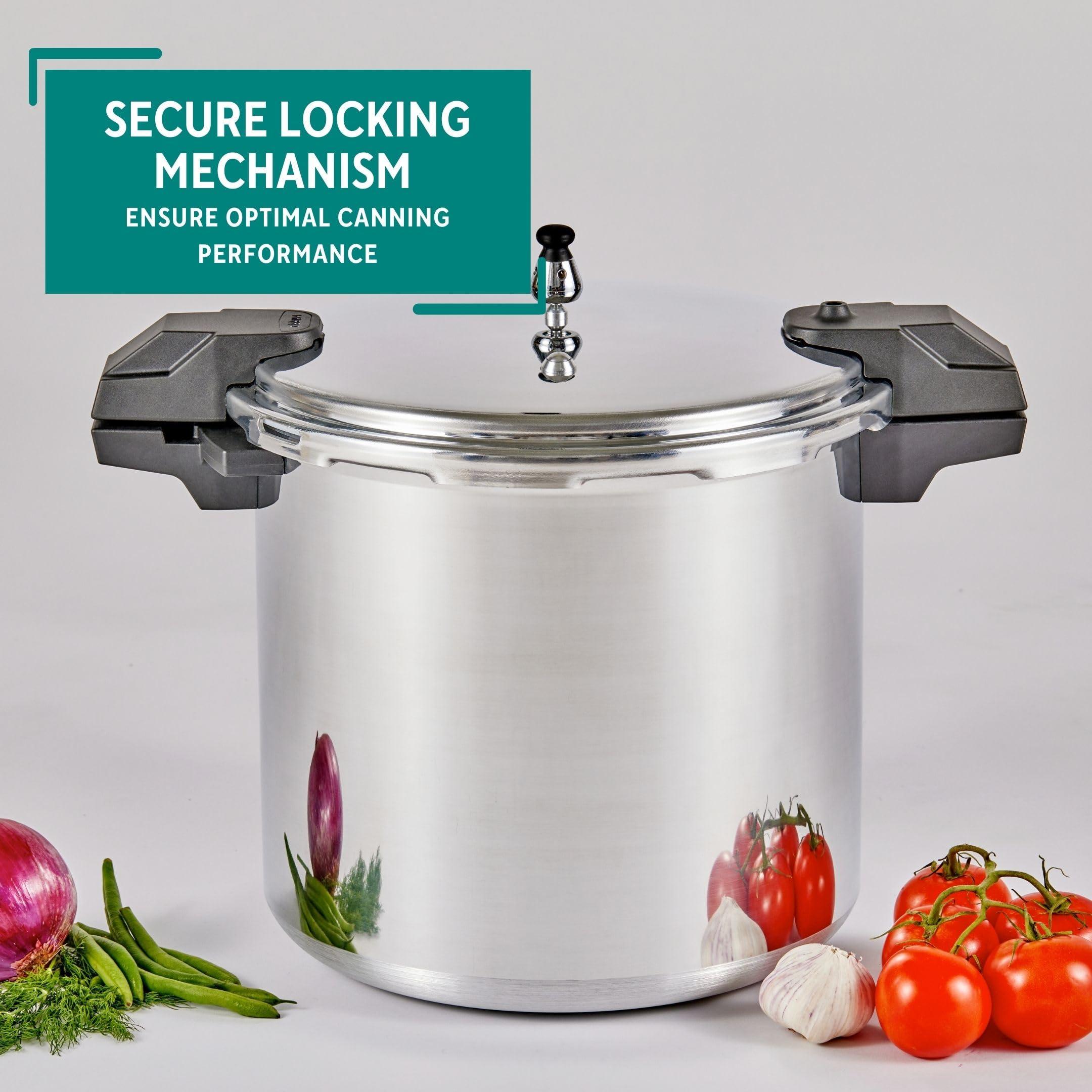 Mirro Mirro Pressure Cooker, 22 Quart, Silver