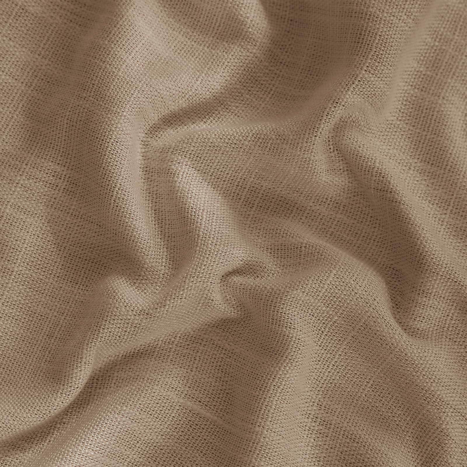 DotheDrape 88 inch Pinch Pleated Blackout Curtains 2 Panels Set, 100% Blackout Thermal Insulated Faux Linen Pinch Pleat Drapes, 60W x 88L, Walnut