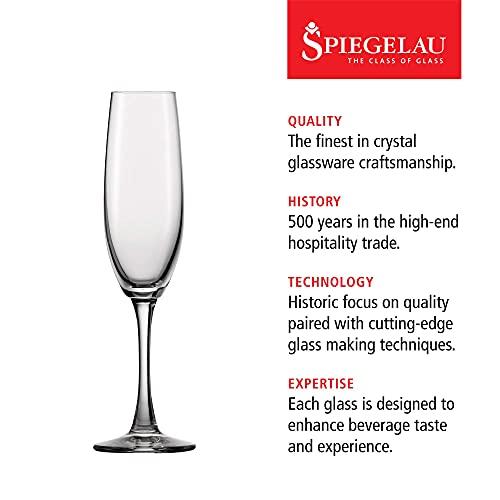 Spiegelau Spiegelau Wine Lovers Champagne Wine Glasses Set of 4 - European-Made Crystal, Classic Stemmed, Dishwasher Safe, Professional Quality Wine Glass Gift Set - 6.7 oz
