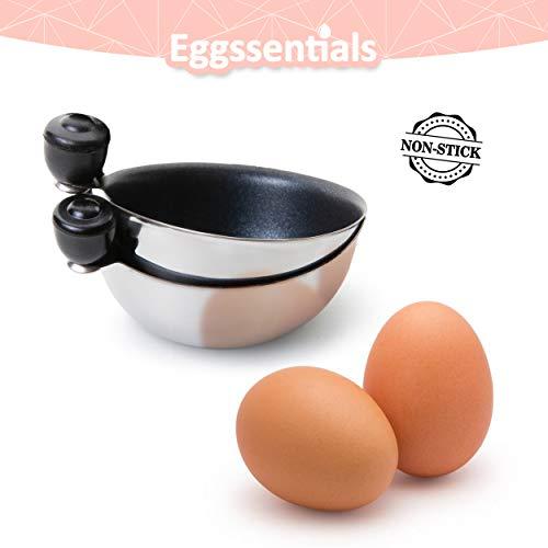 Eggssentials Eggssentials Egg Poacher Replacement Spare Stainless Steel Anti-Stick PFOA Free Individual Removable Poaching Cups (4)