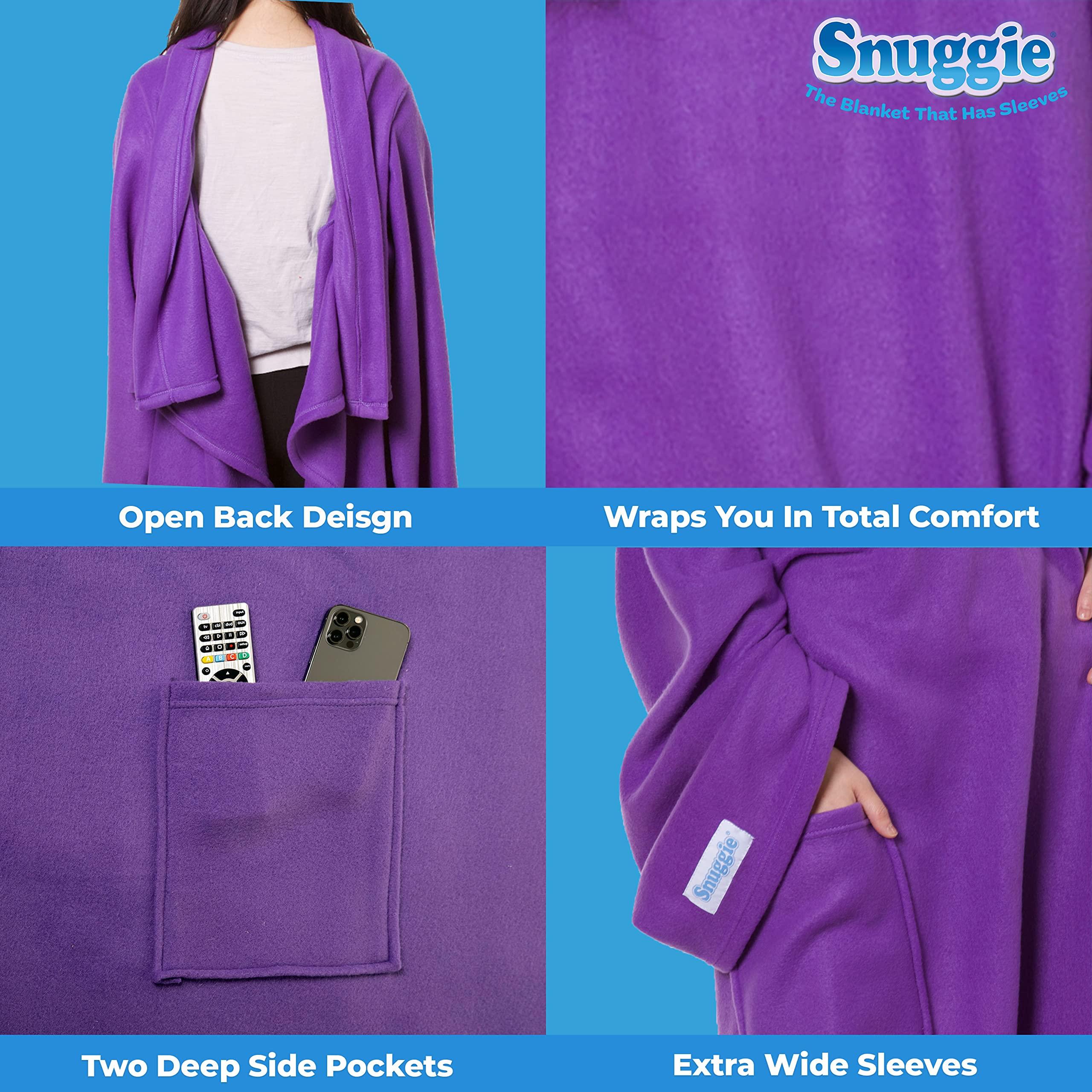 Snuggie Snuggie The Original Wearable Blanket with Sleeves & Pockets for Adults| Functional Warm Cozy Super Soft Fleece| As Seen on TV Purple