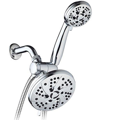 AquaDance AquaDance 6-inch High Pressure 3-way Rainfall Shower Combo - Premium 6-Setting Rain Showerhead and 6-setting Hand Held Shower – Chrome Finish