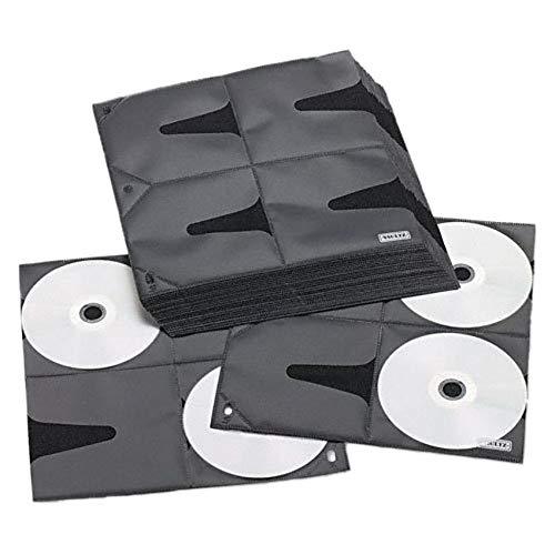Vaultz Vaultz CD Binder Pages, 8 CD Capacity per Sheet, 25 Sheets per Box, Clear and Black (VZ01401)