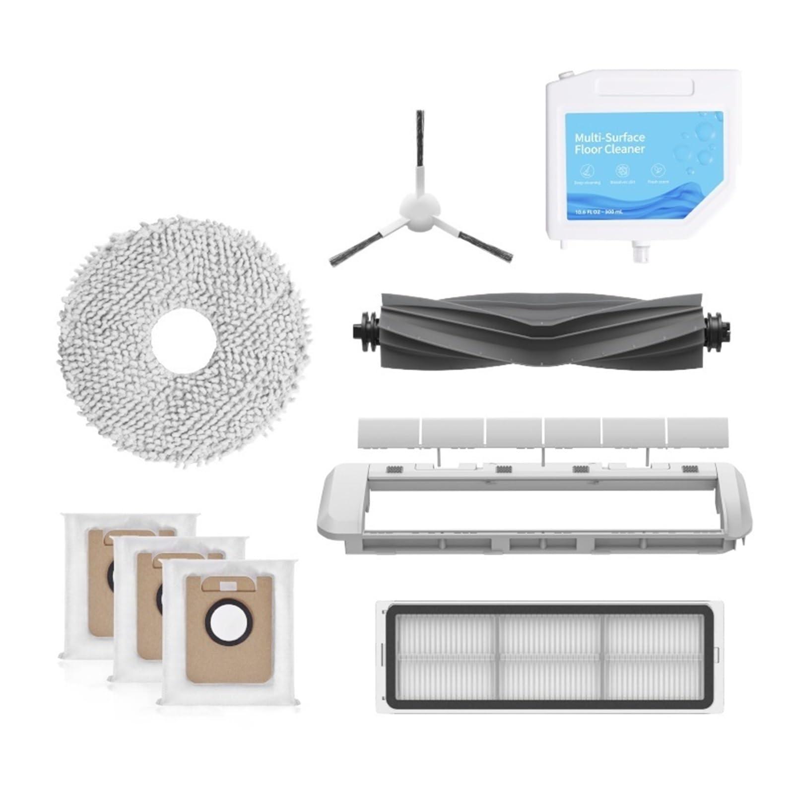 BeegIe Accessories Compatible for Dreame Bot L10s. Ultra Robot Vacuum Cleaner Accessories Parts, Dust Bag Main Brush Side Brush Cover Filter Detergent Rag (Color : 4 mop Pads)