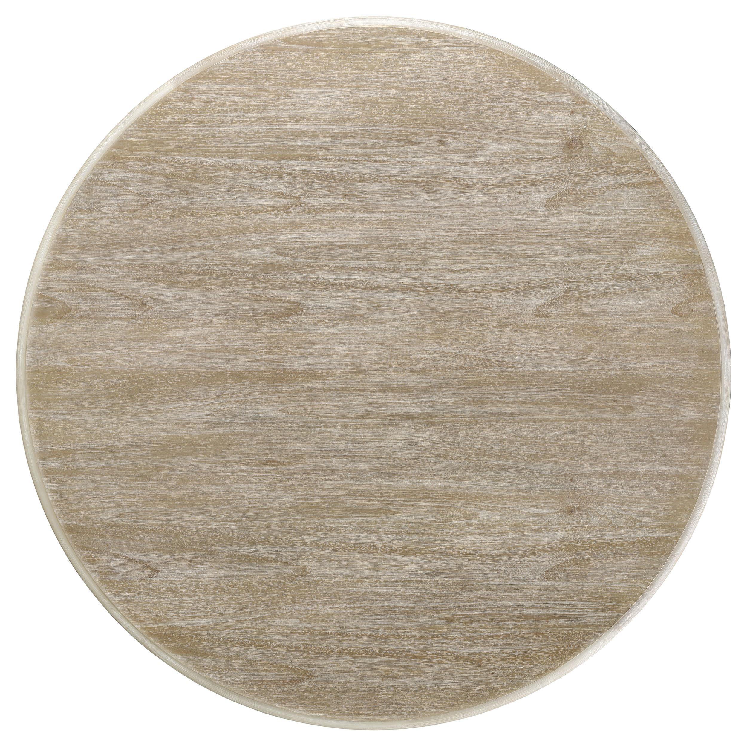 Coaster Home Furnishings Coaster Home Furnishings Trofello 5-Piece Round Dining Set White Washed