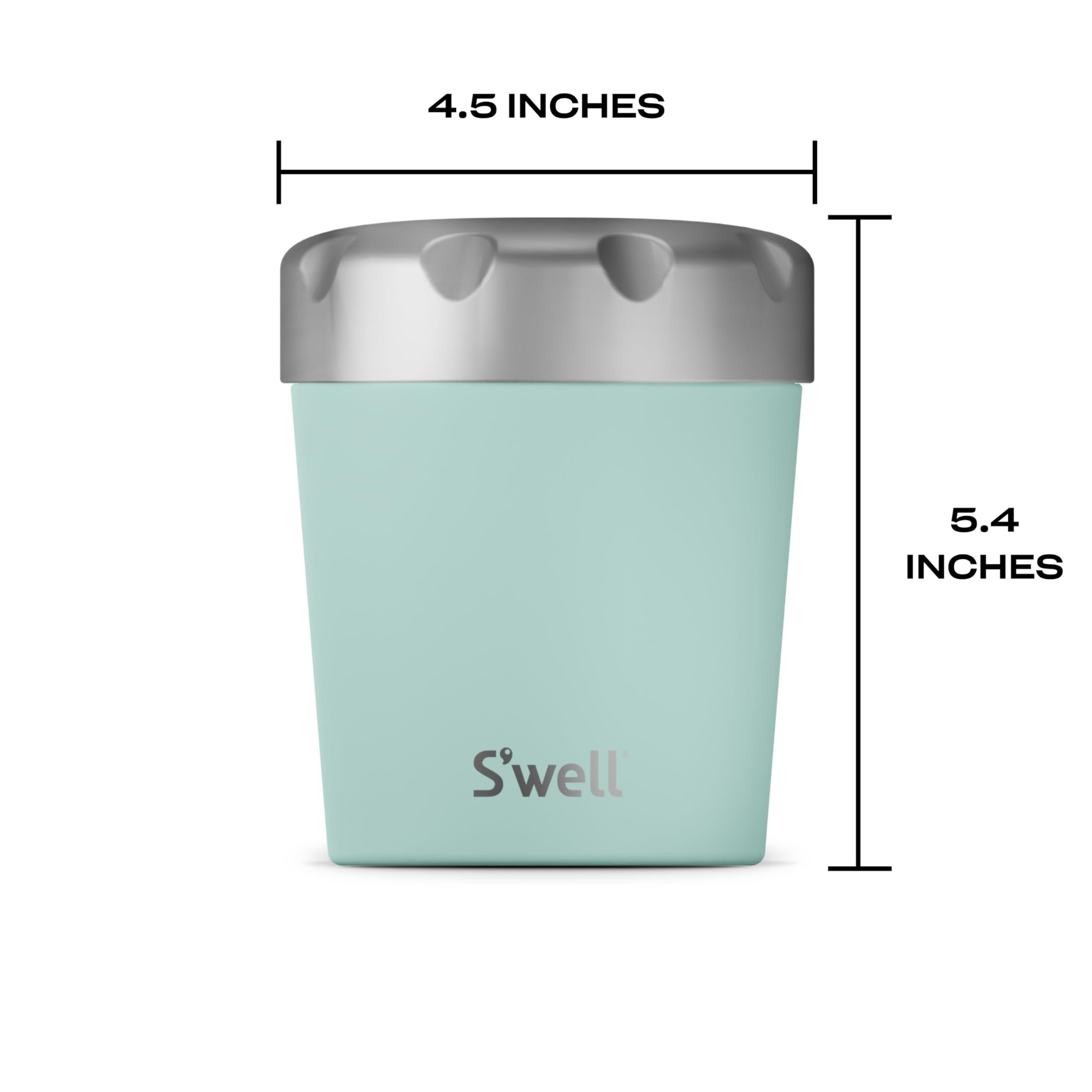 S\'well S\'well Stainless Steel Ice Cream Chiller, 16oz, Mint, Triple Layered Vacuum Insulated Container Keeps Ice Cream Frozen For Up To Four Hours, BPA Free