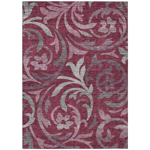 Addison Rugs Addison Rugs Chantille ACN764 Garnet 10' x 14' Indoor/Outdoor, Machine Washable, Easy Clean, Non Shedding, Bedroom, Living Room, Dining Room, Kitchen, Patio Rug