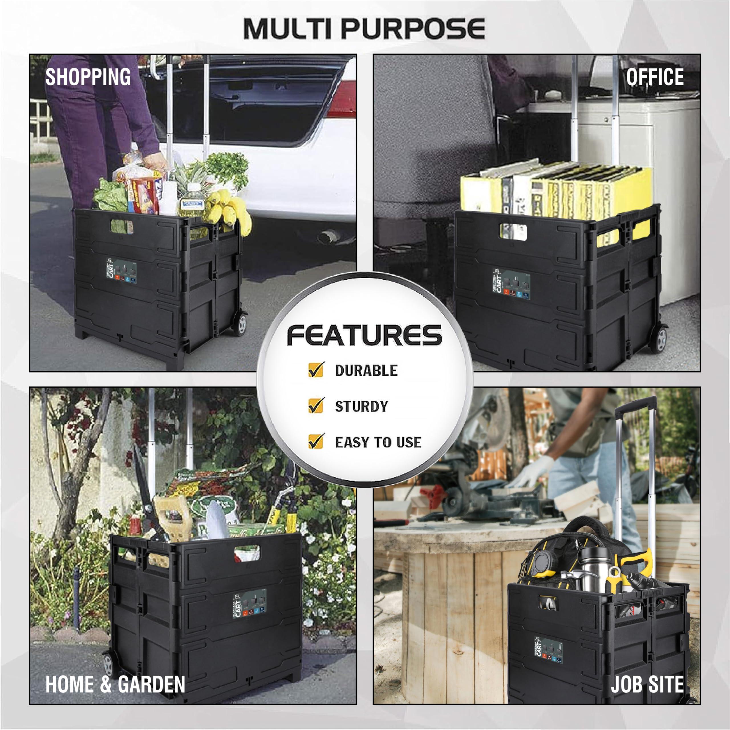 Olympia Tools Olympia Tools 85-010 Grand Pack-N-Roll Portable Tools Carrier with Telescopic Handle, 80 Lb. Load Capacity, Black