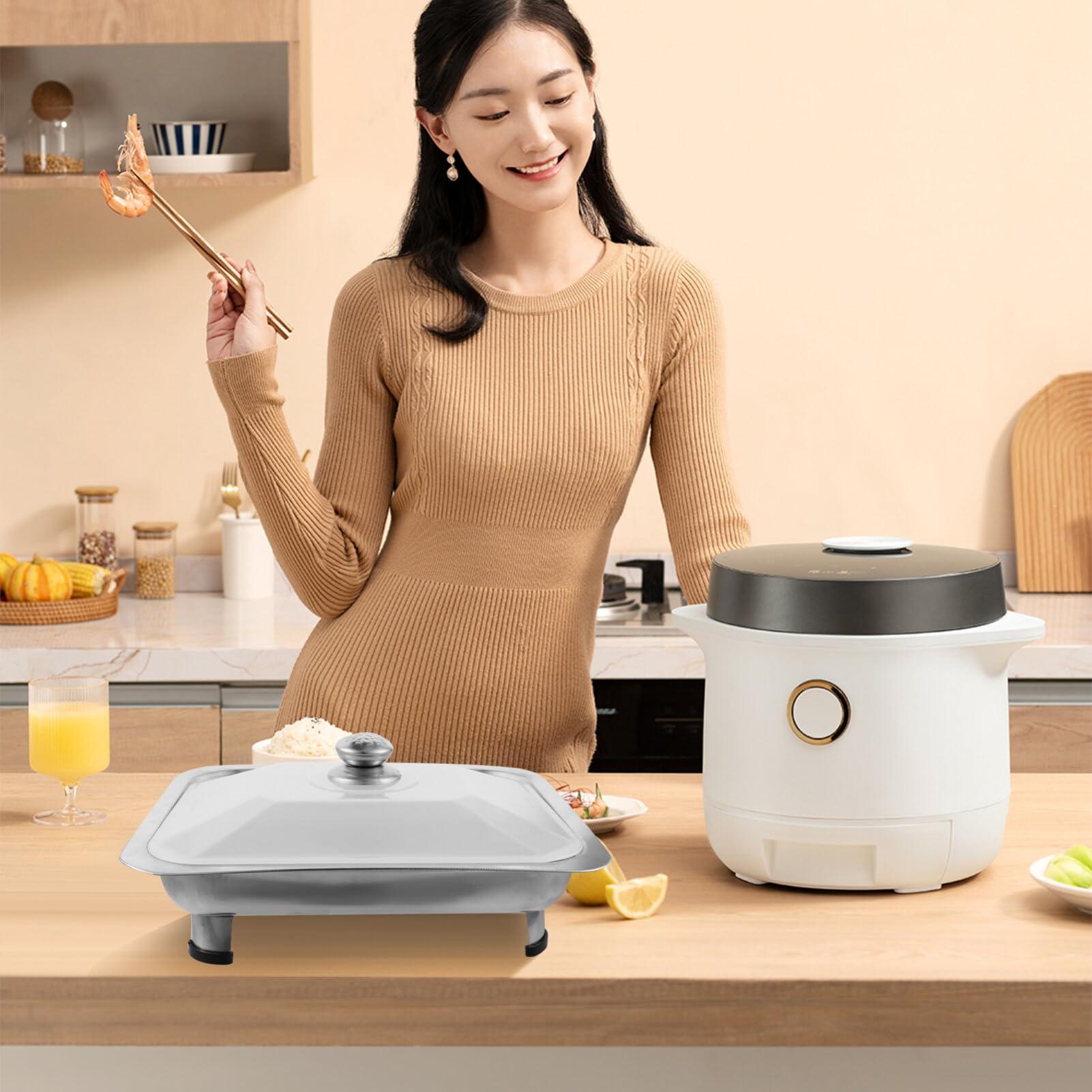 UPKOCH Metal Tray Chafing Dish Buffet Set Stainless Steel Rectangular Chafers with Cover Lid Buffet Server Food Warmer Catering Pan Hot Steam Table Tray Stainless Steel Griddle