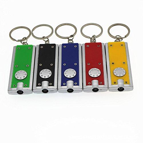 UUOUU Jackie Mini LED Flashlight Key Chain Thin LED Flashlight on Keychain (10Pcs)