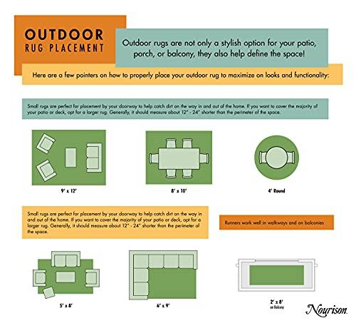 Nourison Nourison Aloha Indoor/Outdoor Red Multi Colored 6\' x 9\' Area Rug, Tropical, Botanical, Easy Cleaning, Non Shedding, Bed Room, Living Room, Dining Room, Deck, Backyard, Patio (6x9)