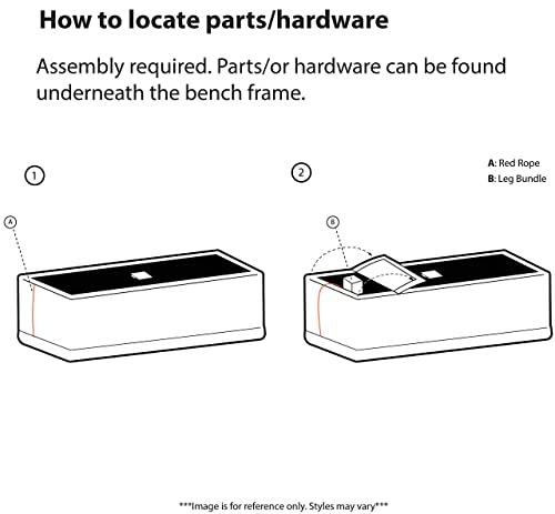 Madison Park Madison Park Welburn Bedroom Solid Wood Polyester Fabric Seating Modern Style, 49.5\"W x 19.25\"D x 23\"H, Cream