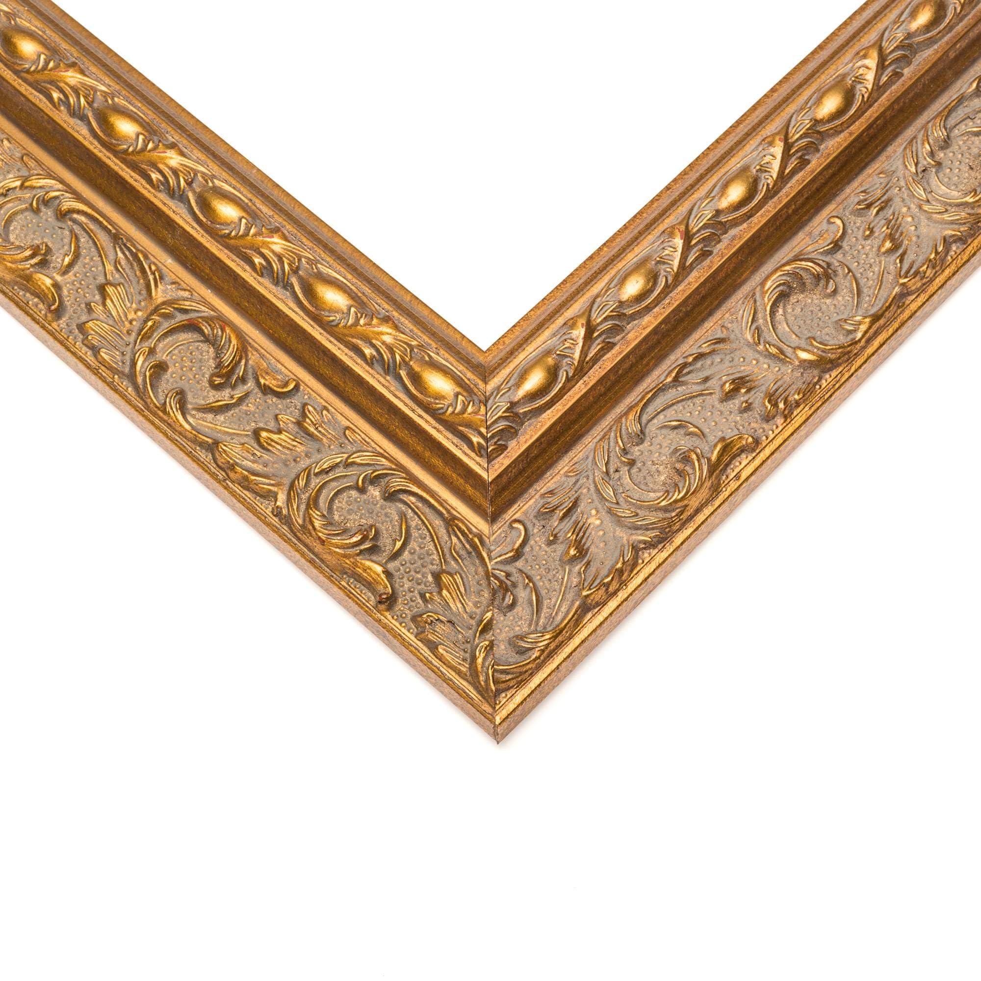 Poster Palooza Poster Palooza 30x20 Frame Gold Ornate Antique Solid Wood Picture Frame | 2 Inch Moulding Width | with UV Acrylic Plexiglass, Foam Board Backing & Hanging Hardware Included