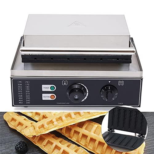 Hteedy Hteedy Electric Stick Waffle Maker, 1550W Commercial Nonstick Waffle Maker 6 Sticks Electric Waffle Baker Machine Non-Stick Stainless Steel Baker Machine, Temperature 50-300 (122-572)