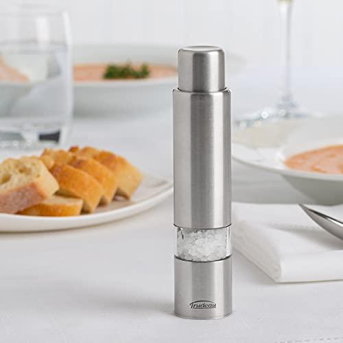 Trudeau Trudeau Stainless Steel One-Hand Thumb Salt & Pepper Mill Set